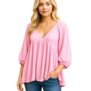 Free People Adler Tunic Size XS Bleached Mauve with Pockets